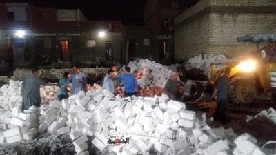 إزالة حالة تعد بالبناء في المهد بحي غرب المنيا