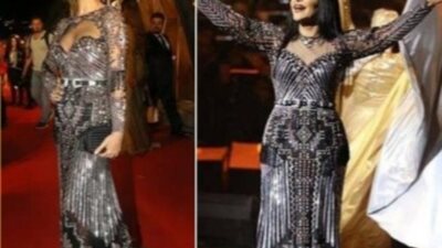 رواد السوشيال ميديا يكشفون سر تشابه فستانى أحلام ونادين نجيم