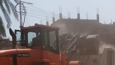 رفع ١١ طن مخلفات ووقف حالة تجريف ارض زراعية بالزينية شمال الأقصر