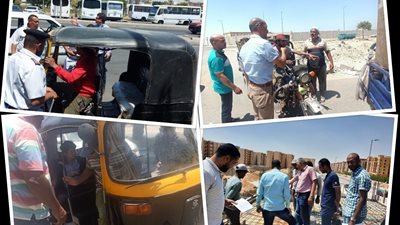 جهازا العبور ودمياط الجديدة ينفذان حملتين لمنع سير 