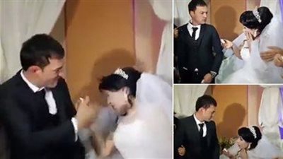 بالفيديو .. يصفع عروسه خلال حفل الزفاف ليشعل مواقع التواصل