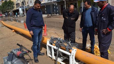 توصيل خطوط الغاز الطبيعى فى بلطيم
