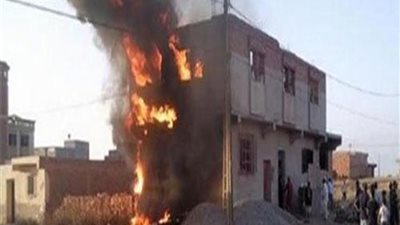 حريق يتسبب فى تفحم جثتين بكفر الشيخ