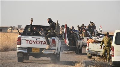مقتل وإصابة خمسة من الحشد الشعبى جراء انفجار عبوة ناسفة شرقي العراق
