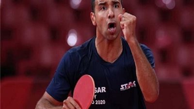النجم المصرى عمر عصر يتأهل للمونديال بعد تتويجه ببطولة أفريقيا لتنس الطاولة