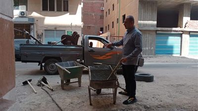 رصد حالة بناء مخالف بشارع النهضه واتخاذ الإجراءات القانونية