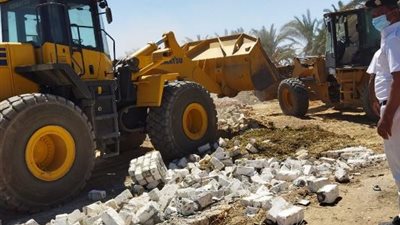 استرداد ٧٠ فدان فى موجة الإزالة الـ 18 بمركز اسنا جنوب الأقصر