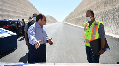 الرئيس السيسي يتفقد وصلة 