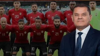 رئيس الحكومة الليبية يحفز منتخب بلاده قبل لقاء نظيره المصري