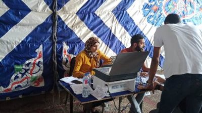 فعاليات تطعيم المواطنين ضد فيروس كورونا بمقر النائب صلاح السعودي بالخانكة