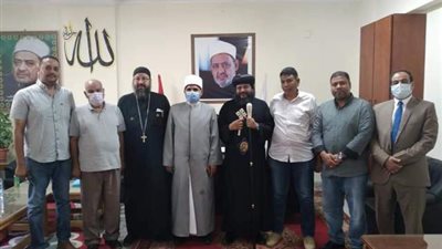نيافة الأنبا ايلاريون يهنئ رئيس منطقة البحر الأحمر الأزهرية بذكرى المولد النبوي