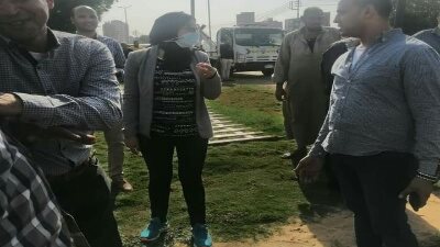 نائب محافظ القليوبية تشارك في حملة لإزالة التعديات على أملاك السكة الحديد والرى