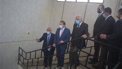 محافظ الجيزة يفتتح أعمال انشاء خزان المياه الأرضي بالبراجيل ..صور