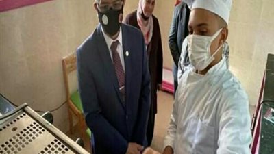 جرامون يتابع سير العملية التعليمية و تطبيق الاجراءات الاحترازية بمدارس بنها
