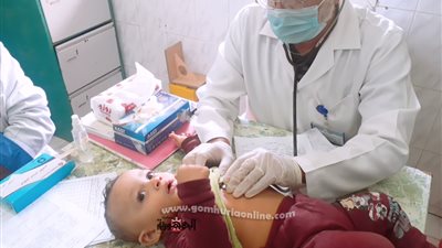 الكشف الطبي على ١٧٠٠ مريض بالقافلة الطبية بقرية نشوة بالزقازيق