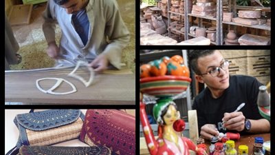 المنتجات اليدوية بالقرى المصرية وصلت لقصور الأمراء بالخليج