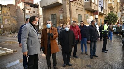 محافظ الغربية في جولة لمتابعة جهود لرفع مياه الأمطار في مدن المحافظة
