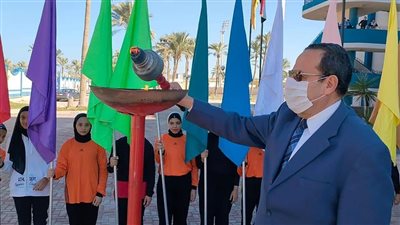 شوشه يوقد شعلة تصفيات أوليمبياد المحافظات الحدودية