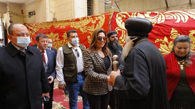 محافظ دمياط في كنيسة العذراء مريم للتهنئة بعيد الميلاد المجيد