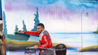 استمرار مبادرة تجميل أكشاك الكهرباء وإنشاء مشتل لنباتات الزينة ببنى سويف