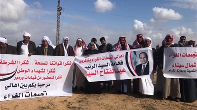 شوشه يتابع عودة المواطنين إلي قري الشيخ زويد بعد تطهيرها