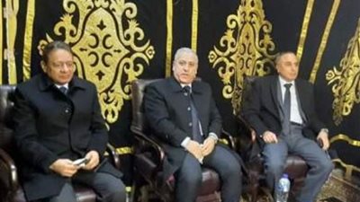 كرم جبر وعبد المحسن سلامة يشاركان فى عزاء وائل الابراشى