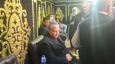 المسلمانى وتامر عبد المنعم فى عزاء الابراشي.. صور
