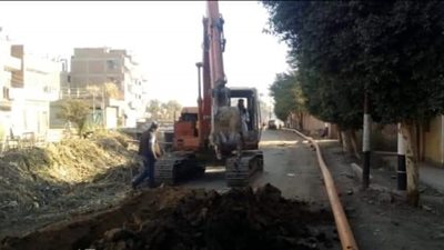 توصيل خدمة الغاز الطبيعي لقرية 