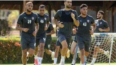 مران الزمالك.. تدريبات تأهيلية وبدنية للاعبين في مجمع الصالات