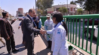 محافظ أسيوط يتفقد أعمال تجميل وتطوير كوبري فيصل وميدان جمال عبد الناصر وشوارع وميادين حي غرب