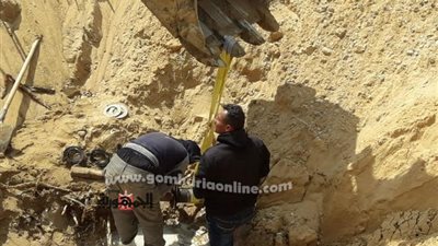 شركة القناة تواصل تطهير الشبكات وعودة المياة لمنطقة ابودهشان