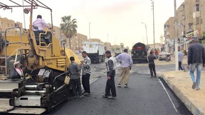 بدء رصف شوارع الاسماعيلية استعداداً لبطولة الامم الافريقية