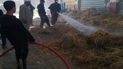 حريق محدود بسوق للخضروات والفاكهة بالشرقية
