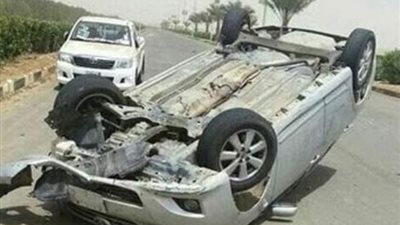 مصرع وإصابة 3اشخاص في حادث انقلاب بالإسماعيلية