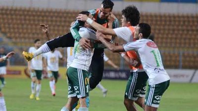 المصري يتقدم على الزمالك بهدف ابوسليمة في الشوط الأول