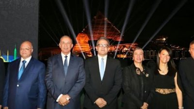 وزيرة السياحة تشارك فى حفل سحب قرعة بطولة كأس الأمم الإفريقية لكرة القدم لعام ٢٠١٩ تحت سفح أهرامات الجيزة
