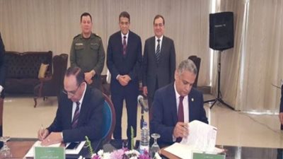 توصيل الغاز بالحي الحكومي بالعاصمة الادارية.. صور