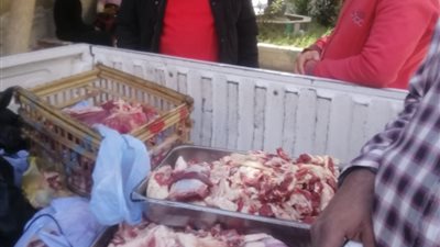 بيطرى قنا يضبط ٩٦ كيلو لحوم مذبوحة خارج المجازر