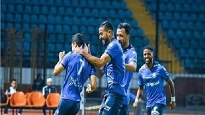 سموحة يتقدم بهدف بيكهام أمام البنك الأهلى فى الشوط الأول