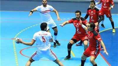 كلاسيكو اليد: الزمالك يتقدم على الاهلى17-12 فى الشوط الاول