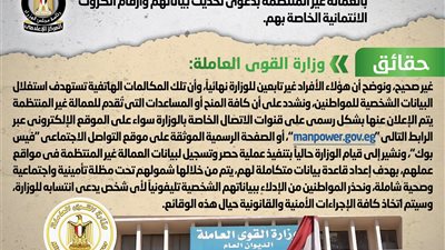 العمالة غير المنتظمة .. القوي العاملة تحذر من استغلال البيانات الشخصية