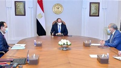 الرئيس السيسي يجتمع مع رئيس الوزراء ووزير التموين لاستعراض موقف السلع الاستراتيجية الغذائية