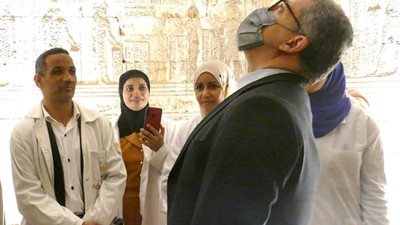 وزير السياحة والآثار يتفقد أعمال الترميم بمعبد دندرة