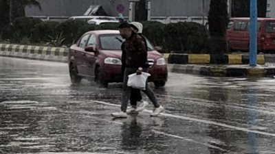نوة الحسوم المتقلبة..امطار غزيرة بوسط الاسكندرية..صور