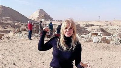 أحدث ظهور لـ ندى بسيونى فى سقارة.. صور