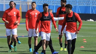 منتخب مصر يؤدي المران الصباحي قبل التوجه إلي السنغال