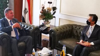 هشام توفيق يبحث مع سفير اليابان تعزيز التعاون الاقتصادي