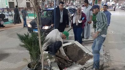 حملات مكثفة للنظافة والتجميل والإنارة بجميع مراكز سوهاج