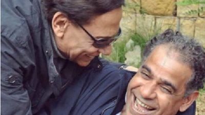 محمود البزاوي يحتفل بعيد ميلاد عادل إمام