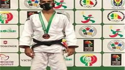 لاعب المنتخب يسري سامى يحصد ذهبية بطولة أفريقيا للجودو